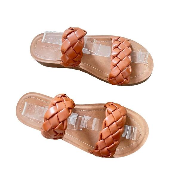 Refuge Brown Double Braided Slide Sandals - Picture 2 of 4